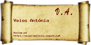 Veiss Antónia névjegykártya
